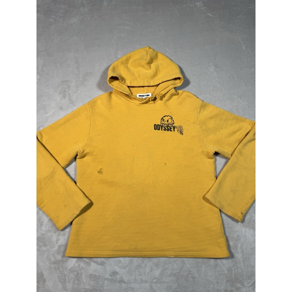 MCQ ALEXANDER MCQUEEN Oddessy '93 Hoodie Size M Yellow HTF